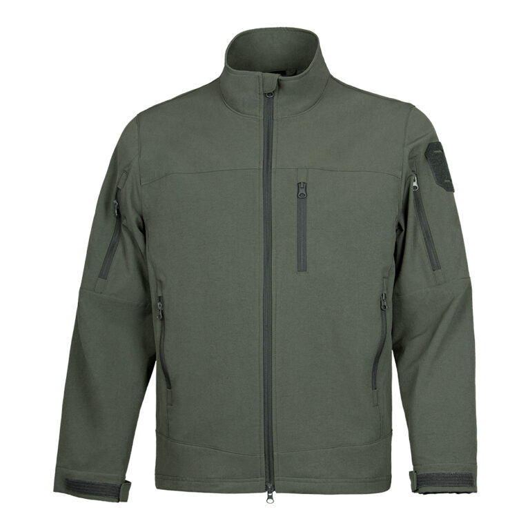 Gray Green Men’s Stand Collar Military Jacket