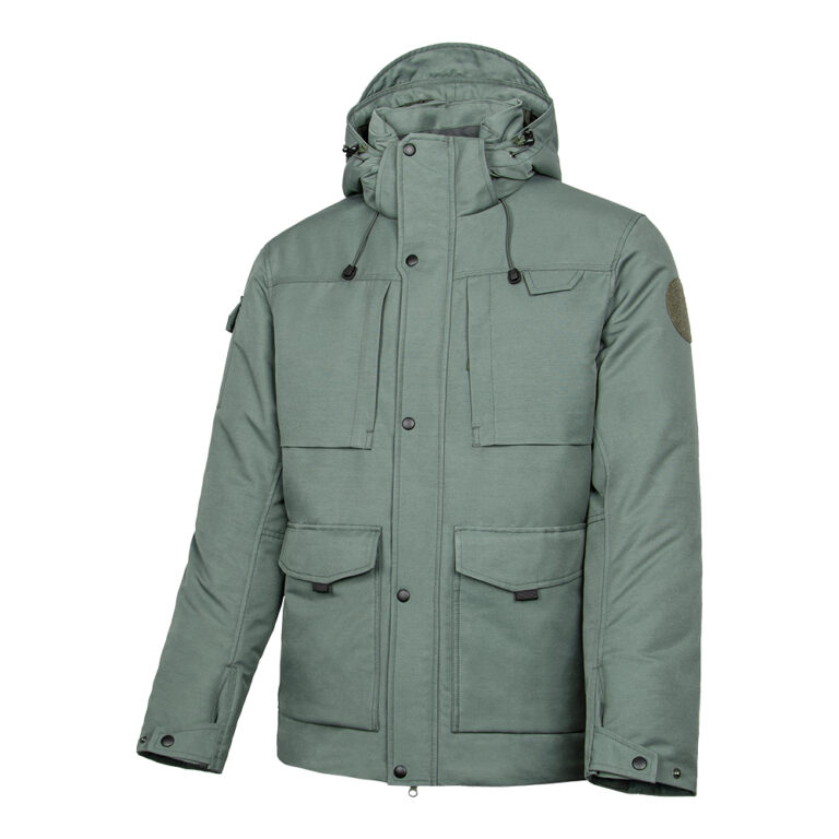 Heavy Cotton Gray Green Military Jacket