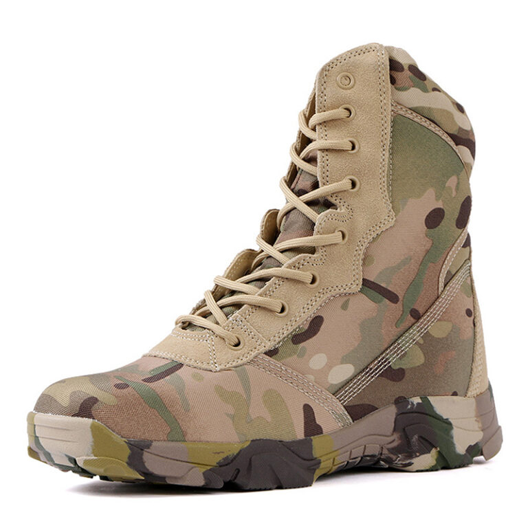 High-Top Camouflage Military Boots