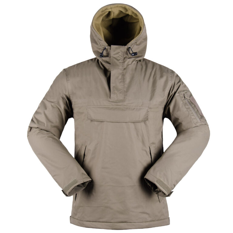 Khaki Hooded Military Jacket